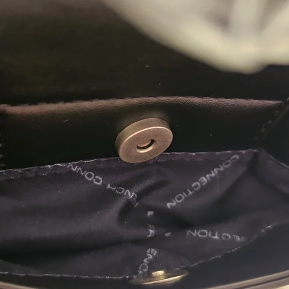 French Connection Charm Smooth Ring Closure Hobo Handbag - Picture 7 of 13